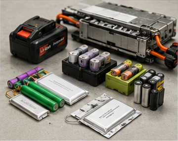 Different lithium batteries covered under ADR regulations including EV and electronics batteries